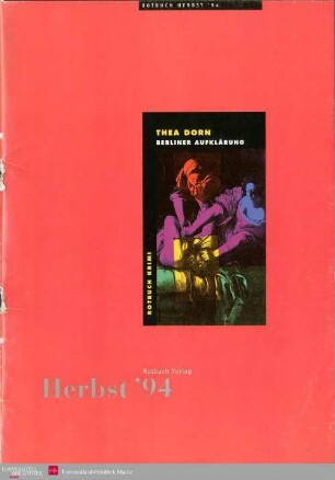 Programmvorschau Rotbuch Herbst 1994