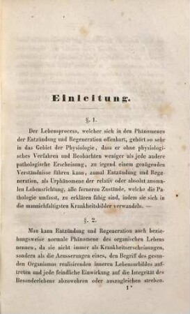 Physiologie der Entzündung und Regeneration in den organischen Geweben