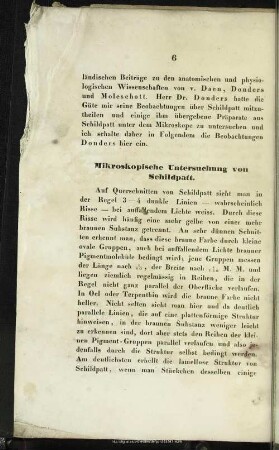 Mikroskopische Untersuchung von Schildpatt