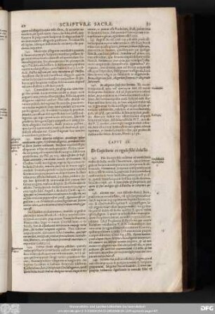 Caput IX. De Consecratiis ex regula fidei deductis.