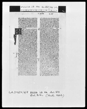 Biblia Latina — Initiale M?, Folio 314verso
