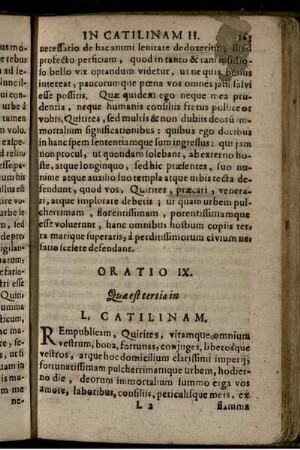 Oratio IX. Quae est tertia in L. Catilinam