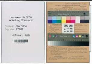 Entnazifizierung Herta Hofmann , geb. 27.10.1919 (Hausangestellte)