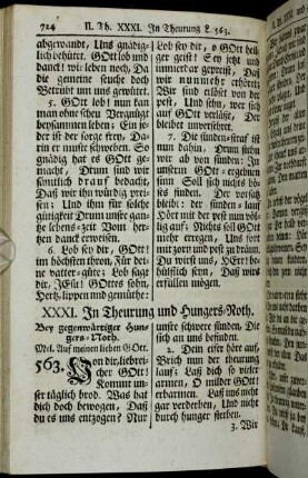 XXXI. In Theurung und Hungers-Noth