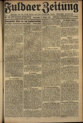 Ausgabe vom Donnerstag, den 27. Oktober 1927.