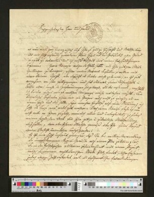 Brief an Alexis de Chateauneuf