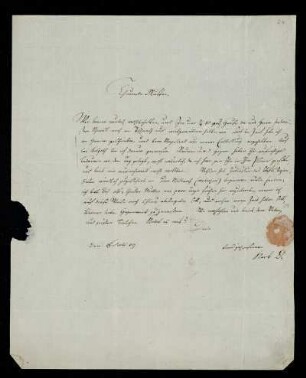 Nr. 24: Brief von Karl Otfried Müller an seine Mutter, Ohne Ort, 16.7.1819