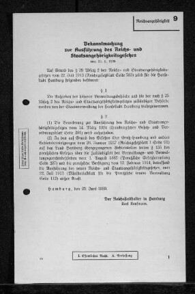 9 Reichsangehörigkeit