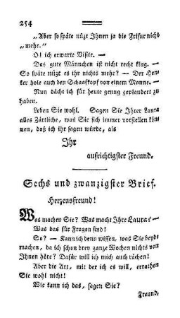 Sechs und zwanzigster Brief