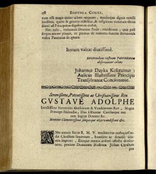 Epistolæ Cyrilli Patriachæ Constantinop. ad Regem Sueciæ & Axelium Oxenstirn.