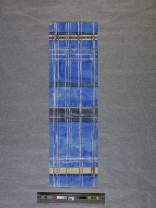 o. T. (Stoff-Entwurf blau-grau-weiß-schwarz)