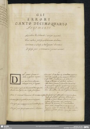Gli Errori Canto Decimoquatro