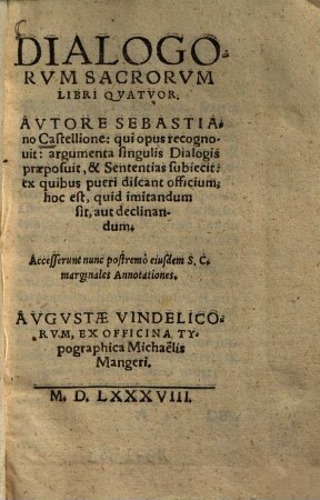 Dialogorum sacrorum libri quatuor
