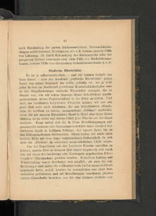 Statische Electricität.