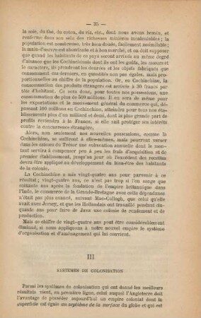III. Systèmes de colonisation