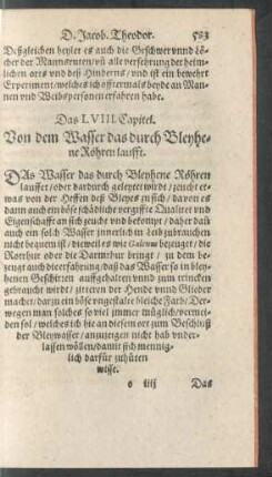 Das LVIII. Capitel.
