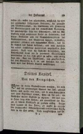Drittes Kapitel. Von den Kennzeichen.