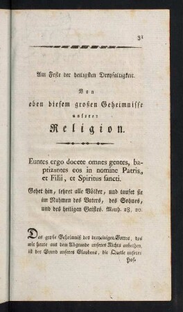 31-55, Am feste der heiligsten Dreyfaltigkeit.