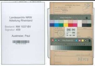Entnazifizierung Paul Austmeier , geb. 10.07.1893 (Karteifuehrer)