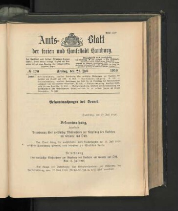 No. 170, 21. Juli 1916