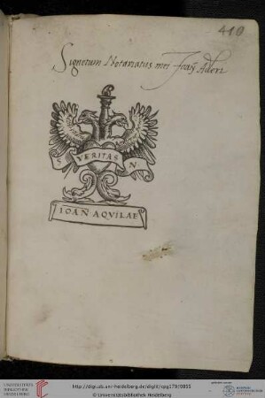 Gedrucktes Notariatssignet von Johannes Adler