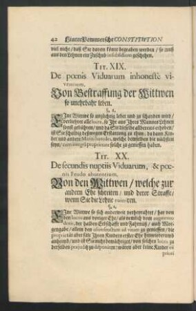 Tit. XIX. De poenis Viduarum inhoneste viventium.