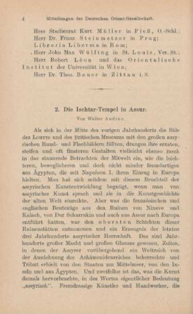 2. Die Ischtar-Tempel in Assur