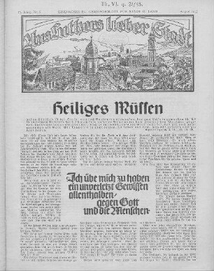 Heiliges Müssen / Mitzenheim