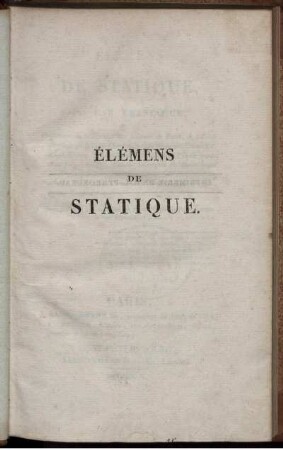 Élémens de Statique