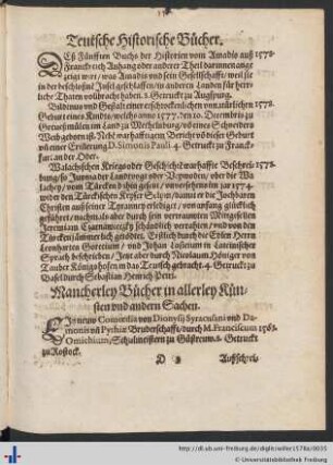 Teutsche Historische Bücher.