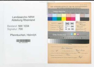 Entnazifizierung Heinrich Pfannkuchen , geb. 01.04.1903 (Kapitaenleutnant)