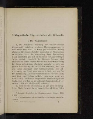 I. Magnetische Eigenschaften der Erdrinde.