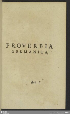 Proverbia Germanica