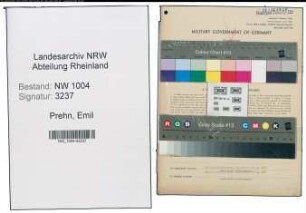 Entnazifizierung Emil Prehn , geb. 28.06.1913 (Verw.Angestellter)