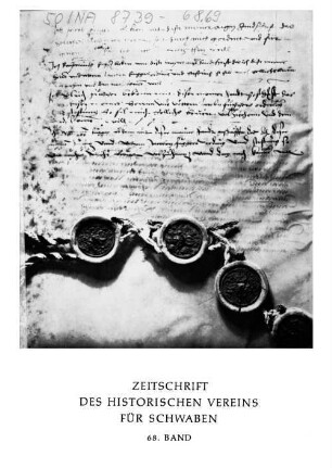 Zeitschrift des Historischen Vereins für Schwaben. 68. 1974