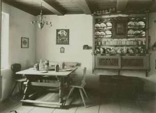Lausitzer Bauernküche : Tisch und Tellerbrett