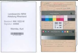 Entnazifizierung Kurt Wermke , geb. 28.04.1901 (Justizangestellter)
