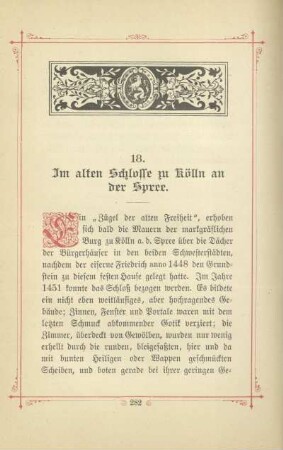 18. Im aten Schlosse zu Kölln an der Spree
