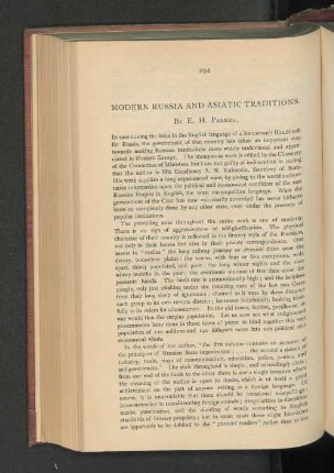 Modern Russia and Asiatic Traditions.