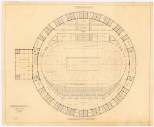 Sporthalle, Berlin: Grundriss EG, Logenring, 1. Ring