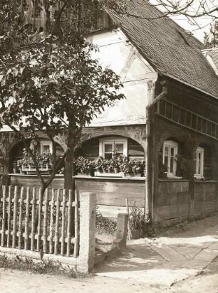 Cunewalde-Schönberg. Wohnhaus. Hausecke