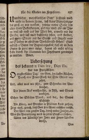 Uebersetzung des bekannten Dies iræ, Dies illa
