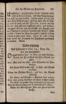 Uebersetzung des bekannten Dies iræ, Dies illa