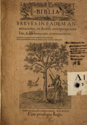 Biblia : Breves In Eadem Annotationes, ex doctiss. interpretationibus, & Hebraeorum commentariis