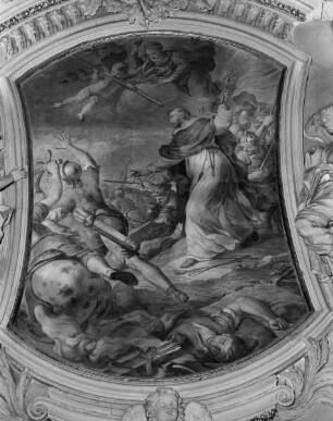 Der heilige Dominikus kämpft gegen die Albingenser