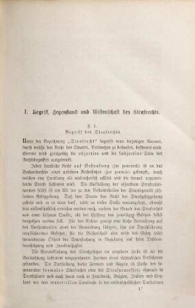Handbuch des deutschen Strafrechts : in Einzelbeiträgen. 1. Band, Die geschichtlichen und philosophischen Grundlagen des Strafrechts