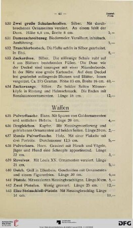 Waffen (Nr. 635-651)