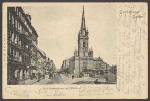 Ansichtskarte „Jerusalemer Strasse und Kirche“