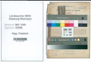 Entnazifizierung Friedrich Hipp , geb. 23.02.1885 ()