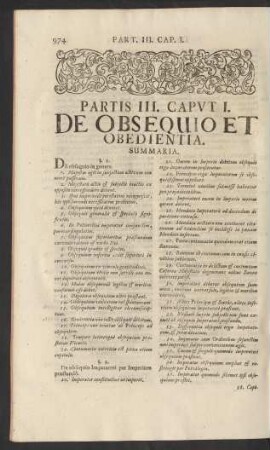 Caput I. De Obsequio Et Obedientia.